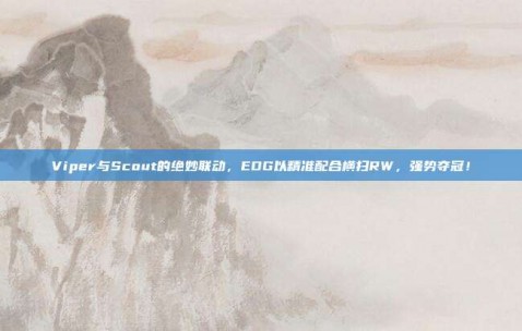 Viper与Scout的绝妙联动，EDG以精准配合横扫RW，强势夺冠！