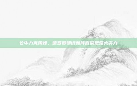 公牛力克黄蜂，德罗赞领衔新阵容展现强大实力