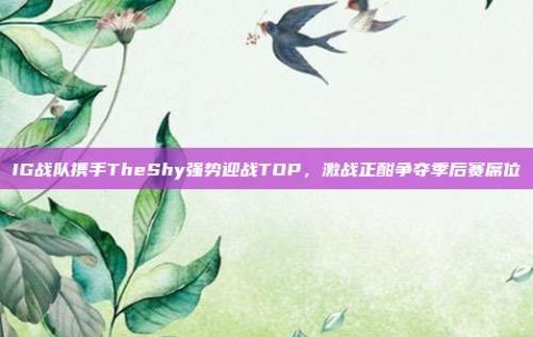 IG战队携手TheShy强势迎战TOP，激战正酣争夺季后赛席位