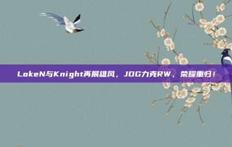 LokeN与Knight再展雄风，JDG力克RW，荣耀重归！