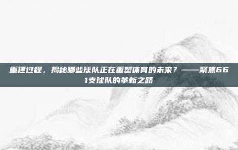 重建过程，揭秘哪些球队正在重塑体育的未来？——聚焦661支球队的革新之路