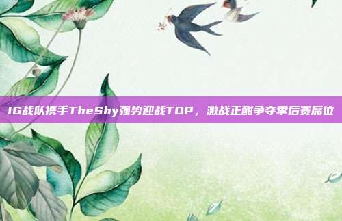 IG战队携手TheShy强势迎战TOP，激战正酣争夺季后赛席位