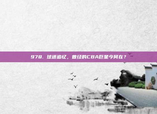 978. 球迷追忆，曾经的CBA巨星今何在？