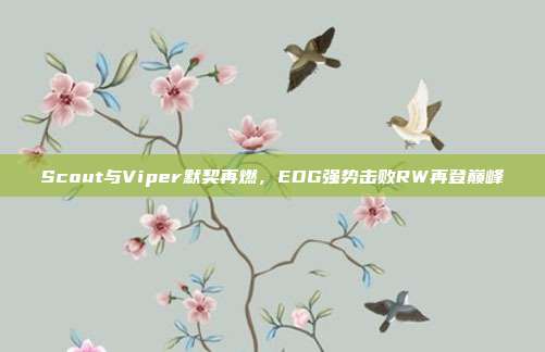 Scout与Viper默契再燃，EDG强势击败RW再登巅峰