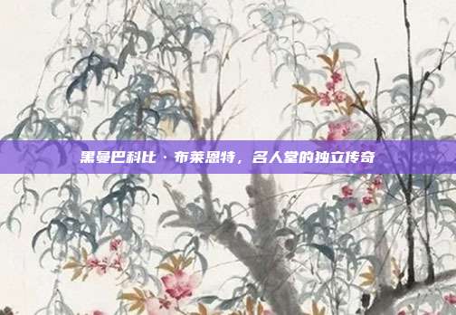 黑曼巴科比·布莱恩特，名人堂的独立传奇