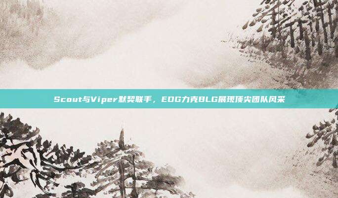 Scout与Viper默契联手，EDG力克BLG展现顶尖团队风采