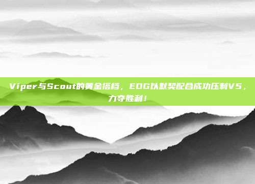 Viper与Scout的黄金搭档，EDG以默契配合成功压制V5，力夺胜利！