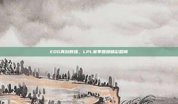 EDG再创辉煌，LPL赛季回顾精彩瞬间